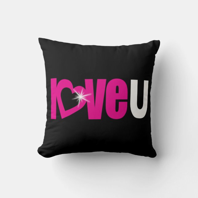 Coussin Amour moderne vous ensemble pour toujours texte co (Recto)