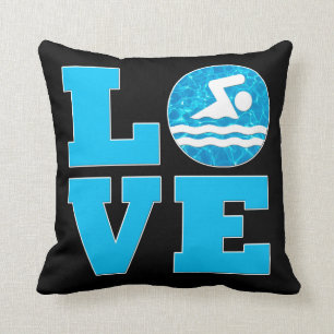 Coussin AMOUR Natation Couleur personnalisée Nager