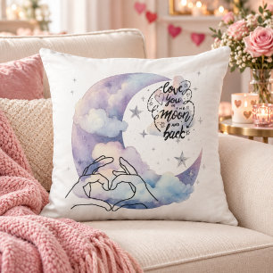 Coussin Amour personnalisé Lune et Retour