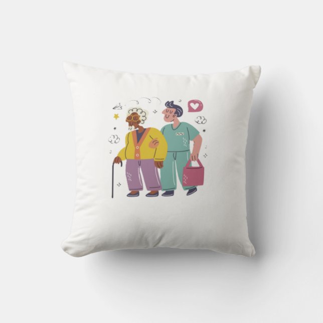 Coussin Amour pour les infirmières (Recto)