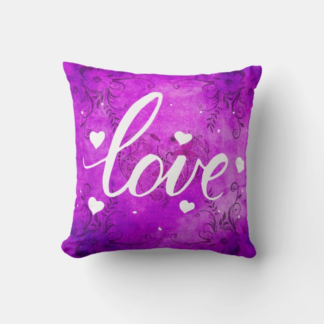 Coussin Amour pourpre (Recto)
