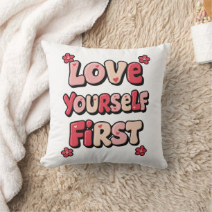 Coussin Amour Propre Positif "S'aimez d'abord"