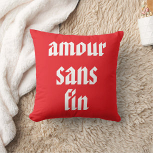 Coussin Amour Sans Fin personnalisé (Amour Éternel) Citati