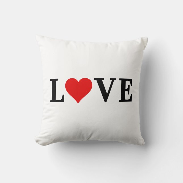 Coussin AMOUR Simple Minimaliste Élégant (Recto)