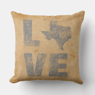Coussin Amour Texan Patriotique Rustique