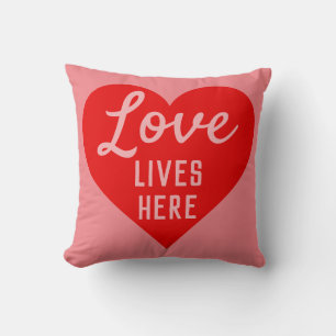 Coussin Amour Vit Ici Message