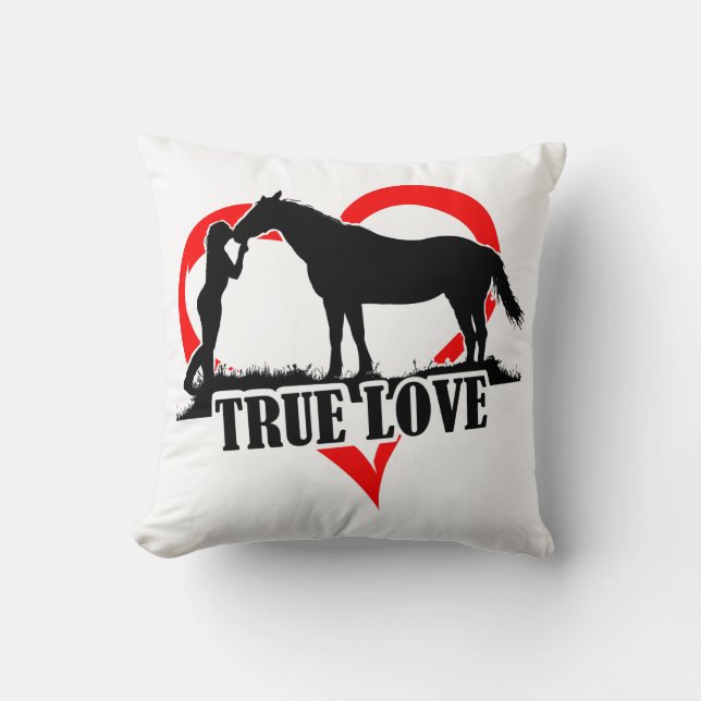 Coussin Amour vrai (cheval) (Recto)