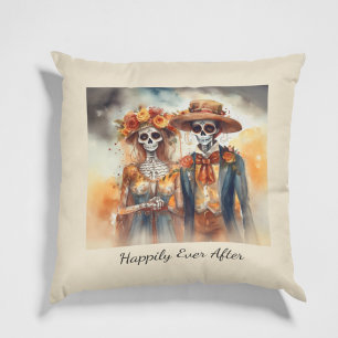 Coussin Amoureux Crâne de Sucre Dia de los Muertos