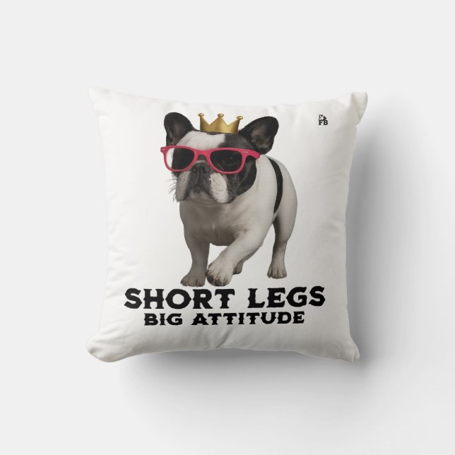 Coussin Amoureux de Bouledogues Français (Recto)