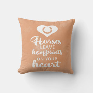 Coussin Amoureux de chevaux mignon pays occidental équestr