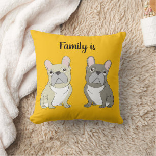 Coussin Amoureux de chien, la famille est