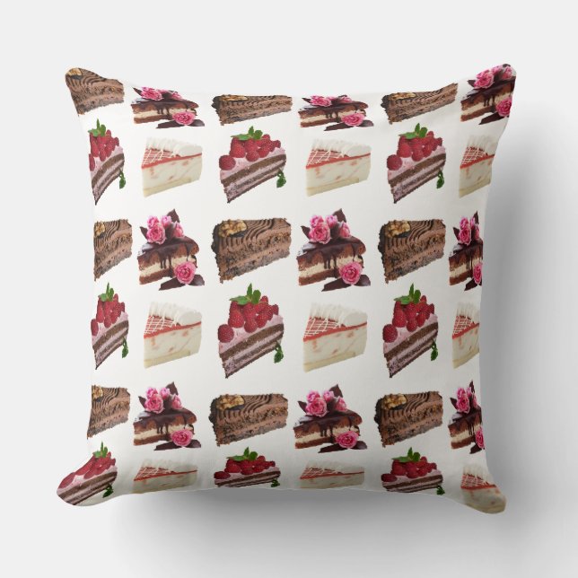 Coussin Amoureux de gâteaux mignons motif de desserts (Recto)