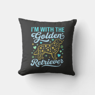 Coussin Amoureux de Golden Retriever Motif Crâne Halloween