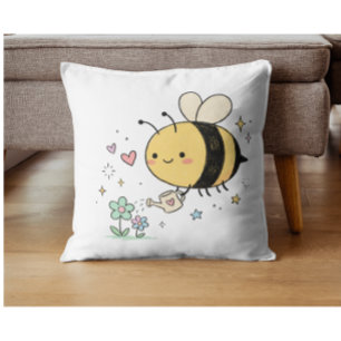 Coussin Amoureux de la nature et bourdon fantaisiste