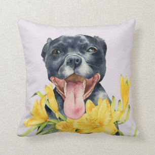 Coussin Amoureux de les chiens, chien de pitbull,