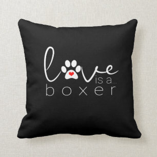 Coussin Amoureux de les chiens de boxe