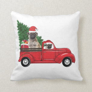 Coussin Amoureux de les chiens de Noël Propriétaires Noël