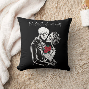 Coussin Amoureux de Skelton jusqu'à ce que la mort nous sé