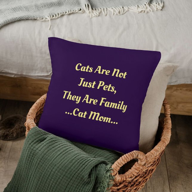 Coussin Amoureux des animaux de compagnie Citation de chat (Créateur téléchargé)