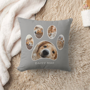 Coussin Amoureux des animaux modernes Collage photo person