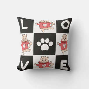 Coussin amoureux des chats