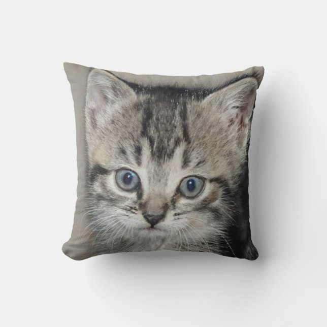 Coussin Amoureux des chats chaton adoré mignon (Recto)