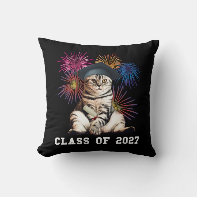 Coussin Amoureux des chats de la promotion 2027 (Recto)