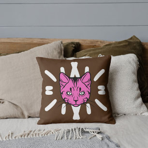 Coussin Amoureux des chats Maman d'animal Mignon Blanc Ray