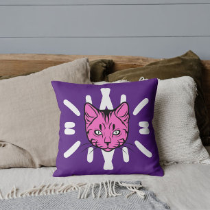 Coussin Amoureux des chats Maman de compagnie Mignon Blanc