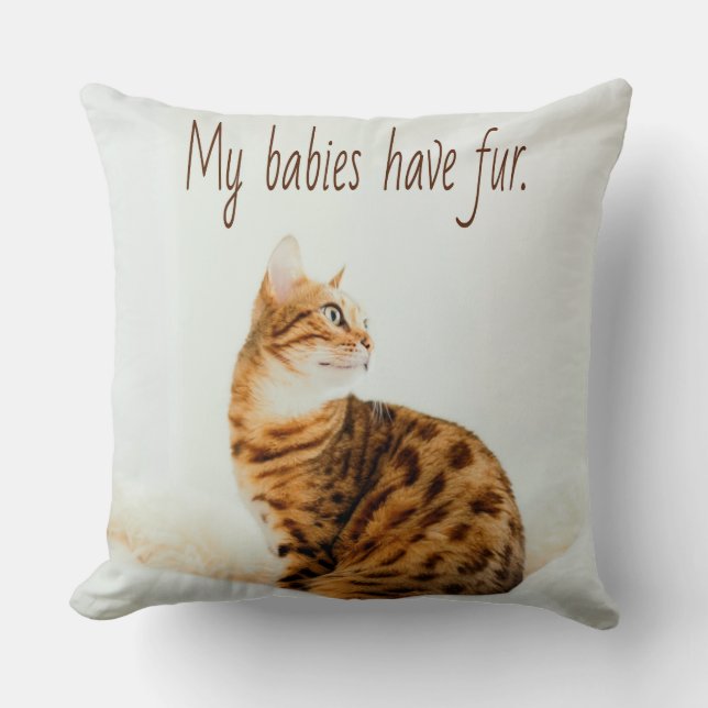Coussin Amoureux des chats, mignon Kitten mème, mes bébés  (Recto)