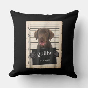 Coussin Amoureux des chiens Chocolat de culpabilité Labr