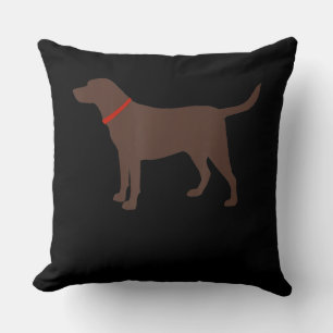 Coussin Amoureux des chiens Chocolat Labrador Chien Silh