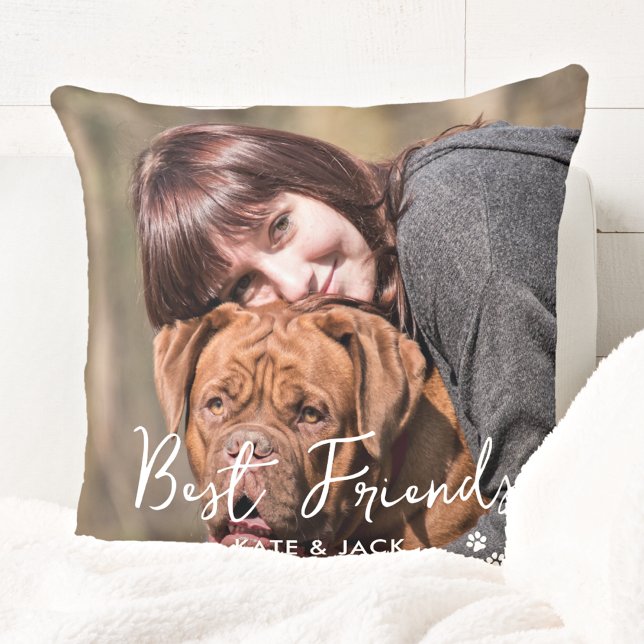 Coussin Amoureux des chiens Custom 2 Photo Animal de compa (Créateur téléchargé)
