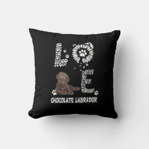 Coussin Amoureux des chiens Love Chocolate Fleur de sole