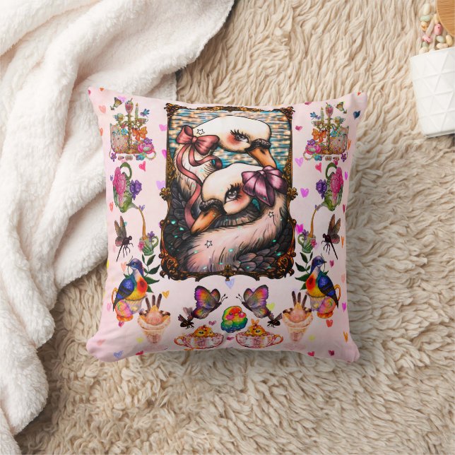 Coussin Amoureux des cygnes (Couverture)