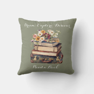 Coussin Amoureux des livres - Rêver Explorer Découvrir - L
