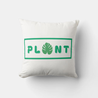 Coussin amoureux des plantes avec un cœur vert