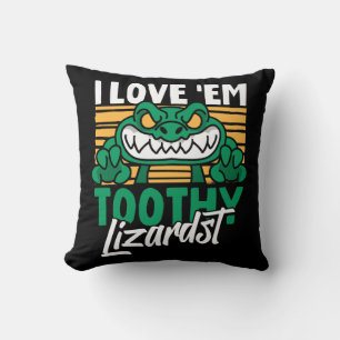 Coussin Amoureux drôle d'alligator et crocodile du zoo