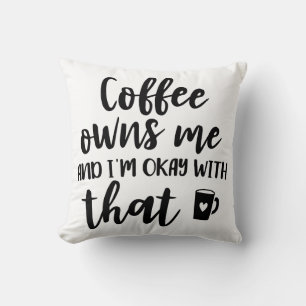 Coussin Amoureux du café Accro à la caféine Le café me pos
