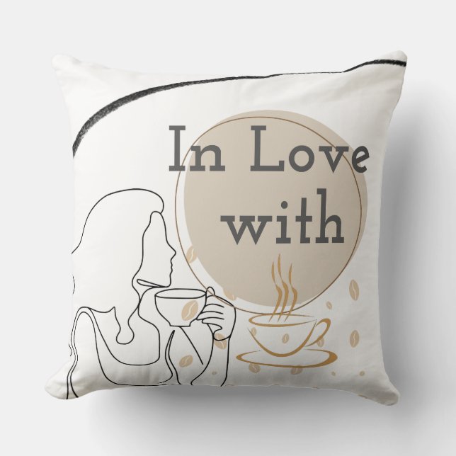 Coussin Amoureux du caféAmoureux du café (Recto)