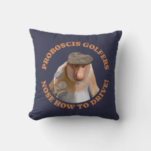 Coussin Amoureux du golf de singe Proboscis Funny