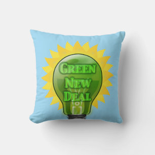 Coussin Ampoule verte New Deal