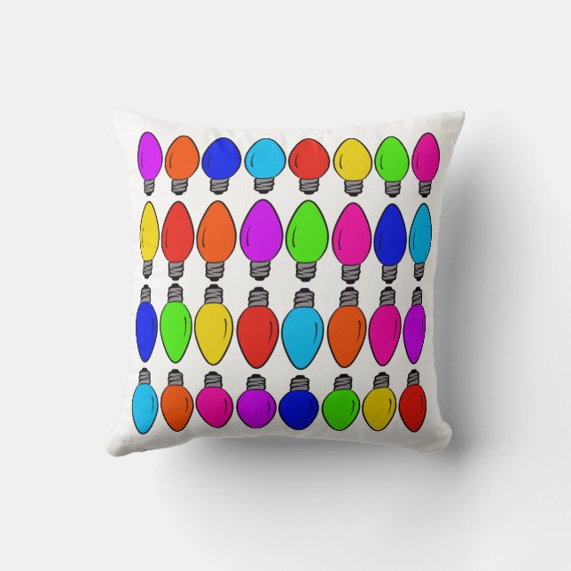 Coussin Ampoules de Noël Motif (Verso)