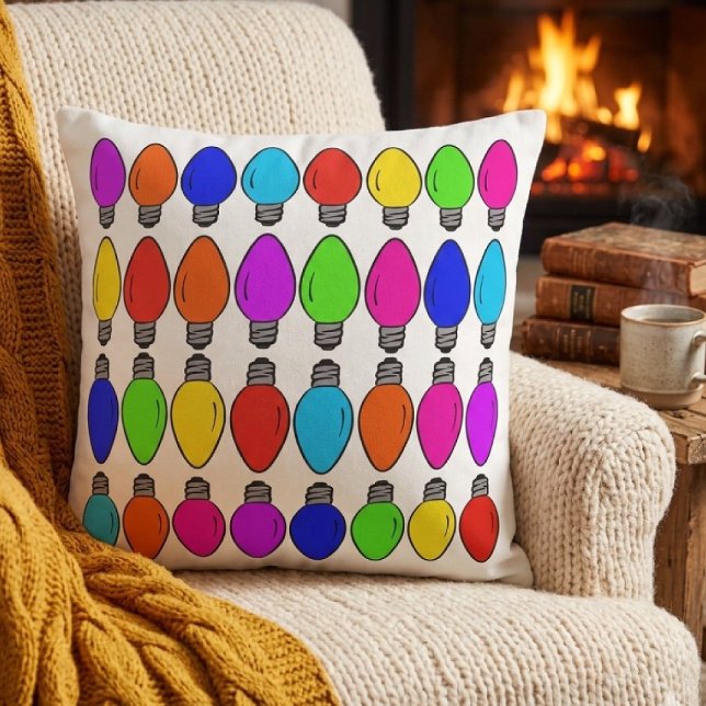 Coussin Ampoules de Noël Motif (Créateur téléchargé)