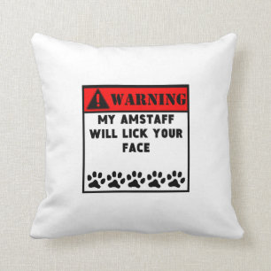 Coussin AmStaff léchera votre visage