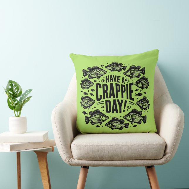 Coussin Amusant Avoir une Journée de la Crappie Pêche (Chaise)