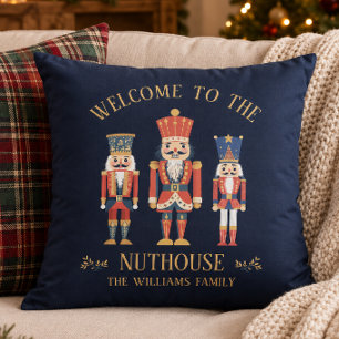 Coussin Amusant Bienvenue à la Maison des Écrous Casse-Noi