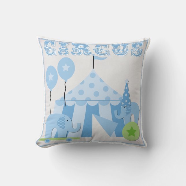 Coussin amusant Blue Circus (Recto)