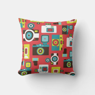 Coussin Amusant coloré Retro Lomo Cameras Motif