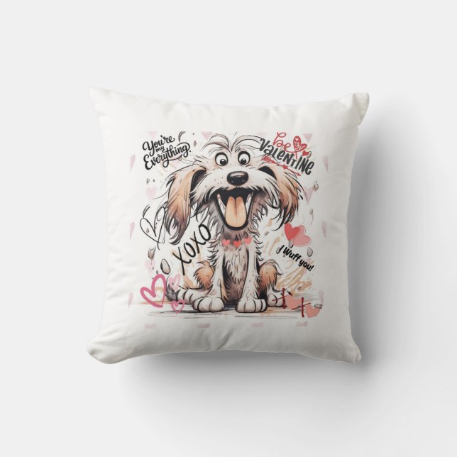 Coussin Amusant design Valentine pour celui que vous aimez (Recto)